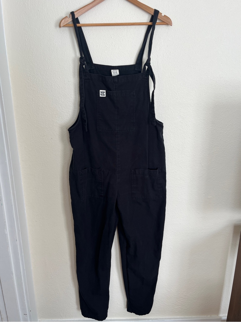 Lucy & Yak Original Dungaree Overalls in Black Organic Cotton